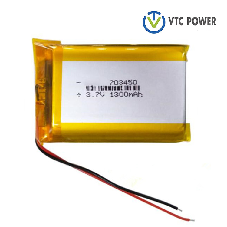703450 Akumulator litowo-polimerowy 1300 mAh 3,7 V do powerbanku z oświetleniem LED