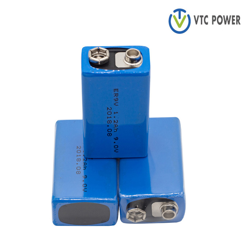 Bateria litowa ER9V 9 V 1200 mah do czujnika dymu, czujnika dymu, czujnika dymu